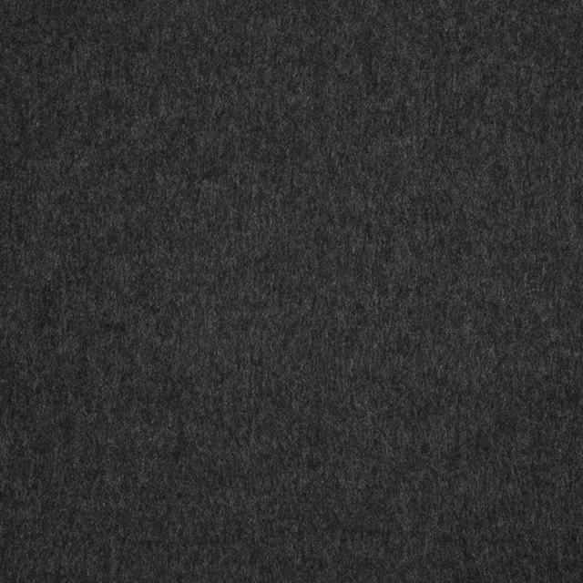 Deep charcoal-black fabric with a dense, softly mottled brushed surface