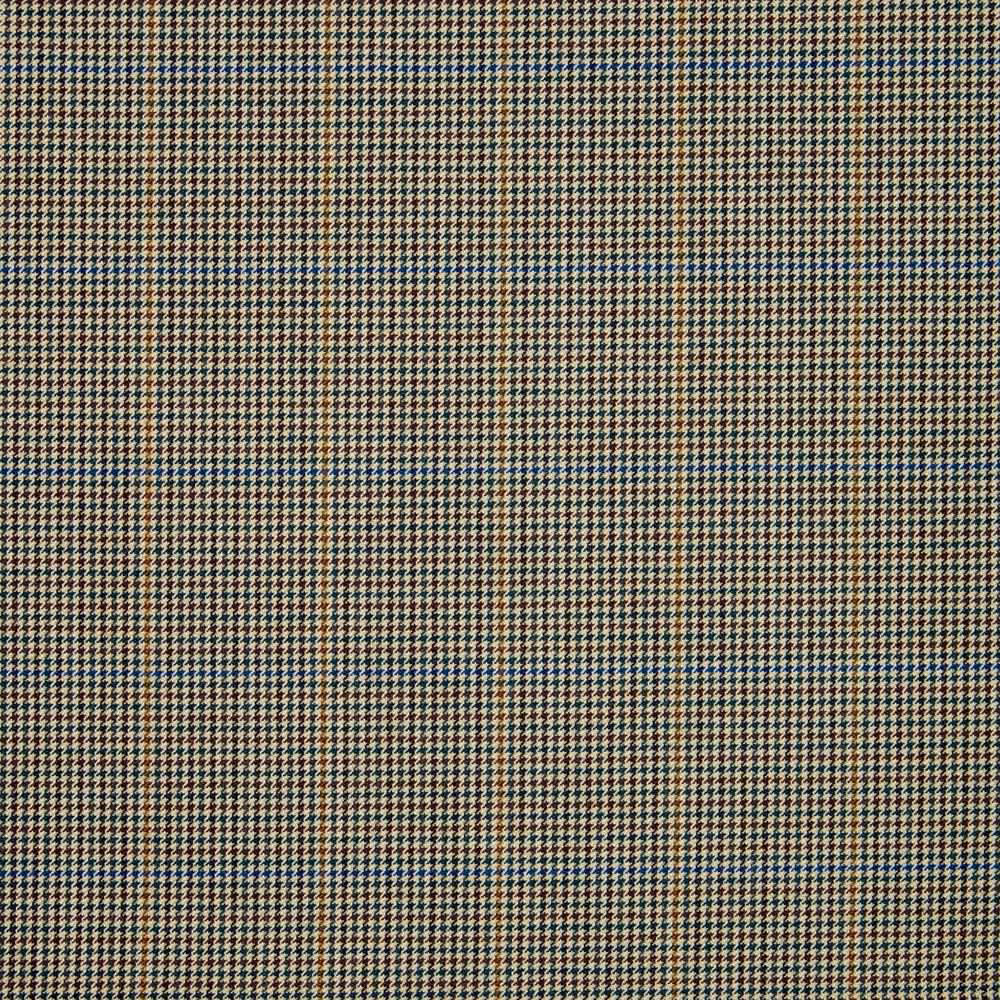 Black and ivory micro-houndstooth weave with subtle muted teal flecks