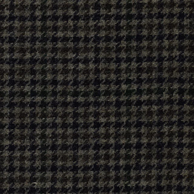 Charcoal black woven fabric with pale flecked houndstooth checks