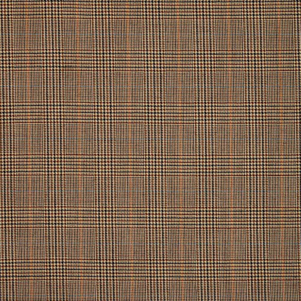 Warm brown woven check with cream grid lines and dark, textured intersections