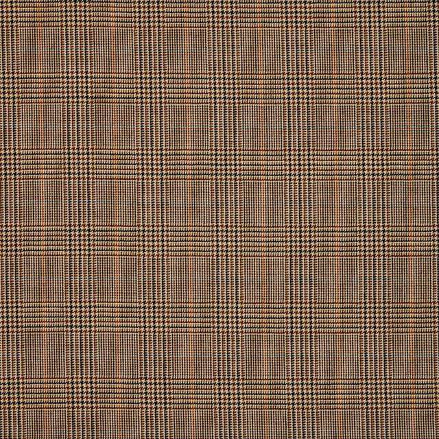 Warm brown woven check with cream grid lines and dark, textured intersections