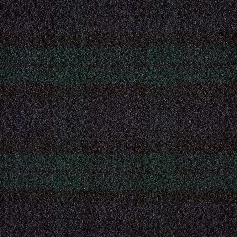 Charcoal textile with broad deep-teal horizontal bands and nubby texture