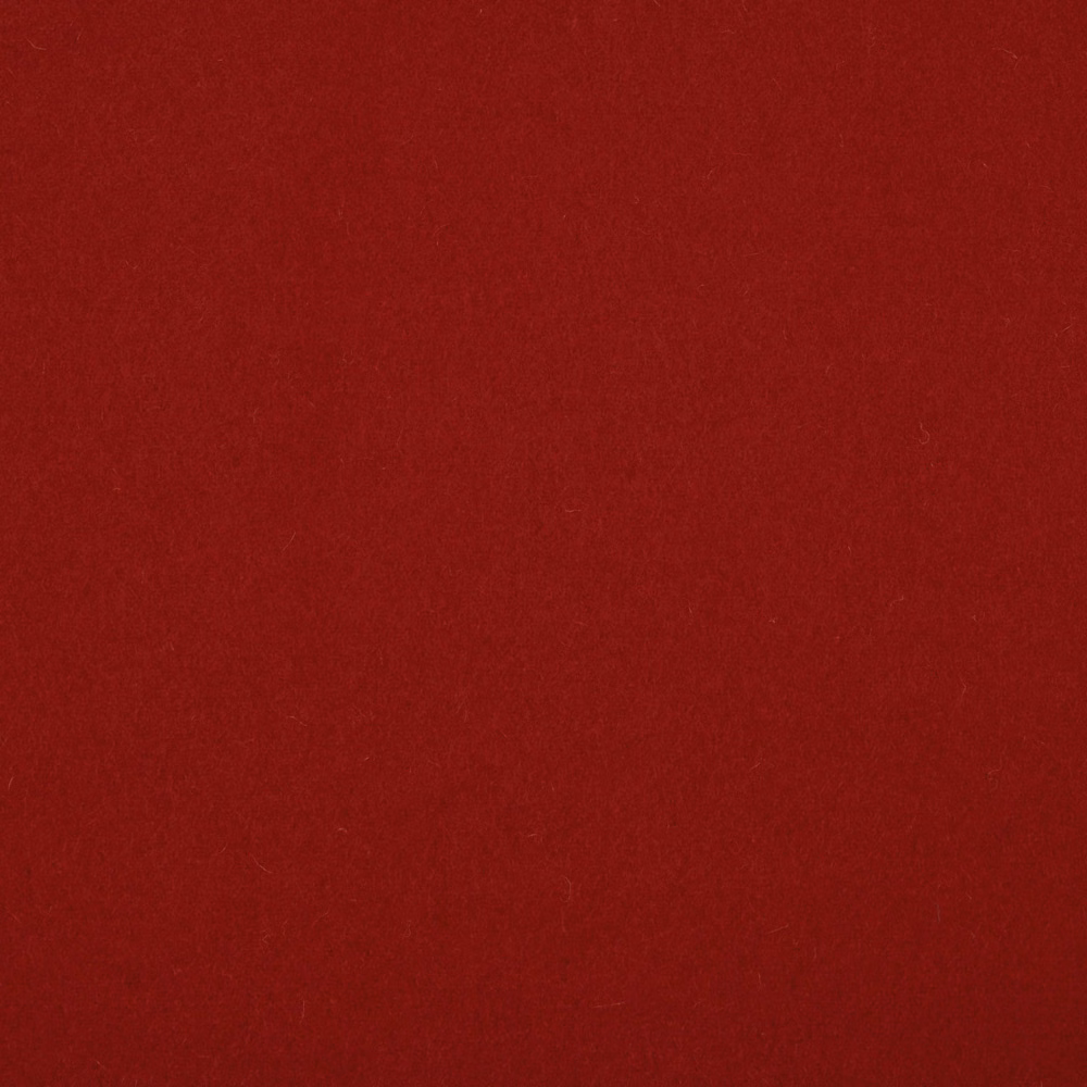 Deep crimson plain fabric swatch with a soft, subtly shaded brushed texture