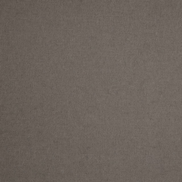 Close-up of muted taupe-grey woven fabric with a fine mottled texture