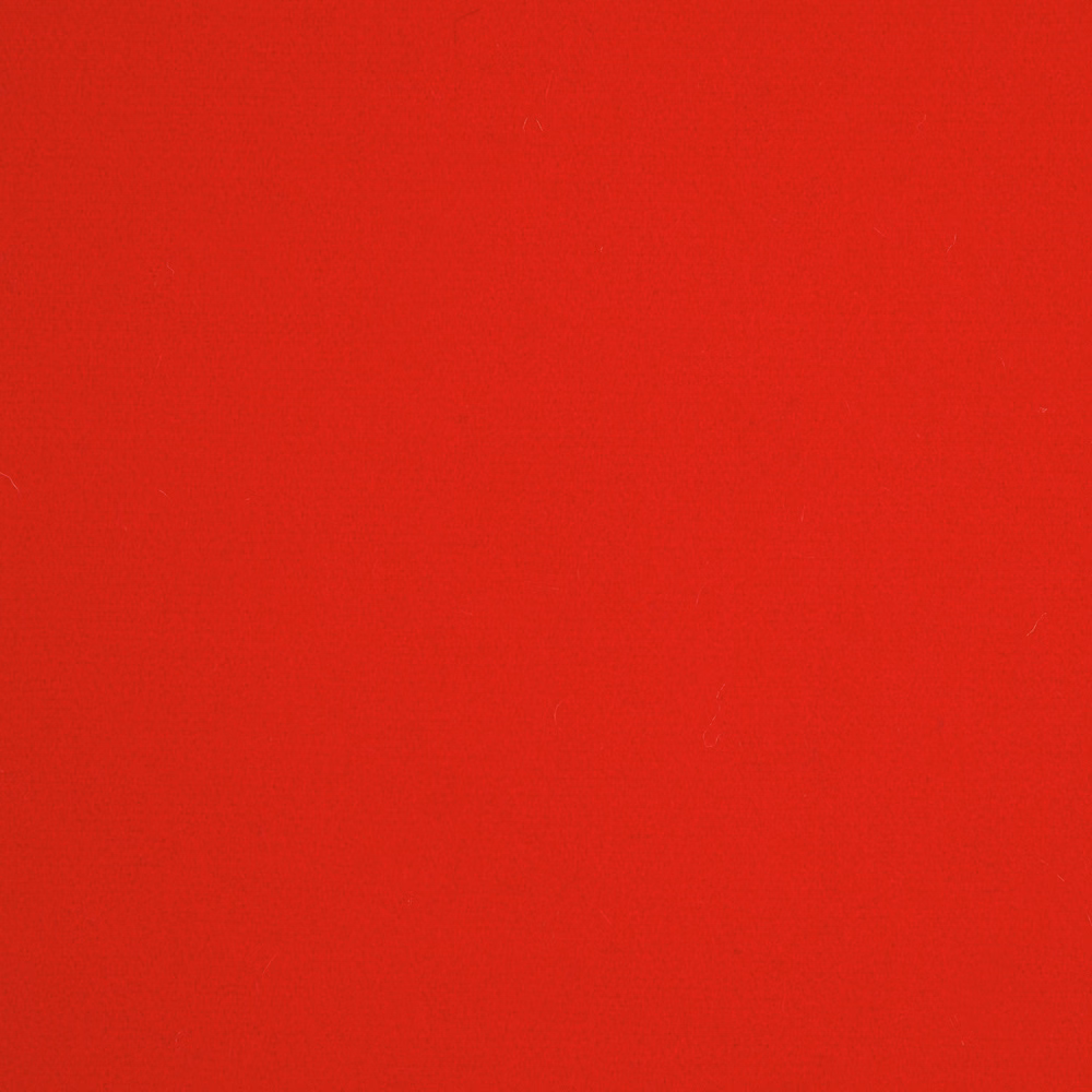 Vivid scarlet-red plain fabric with a subtly mottled smooth surface