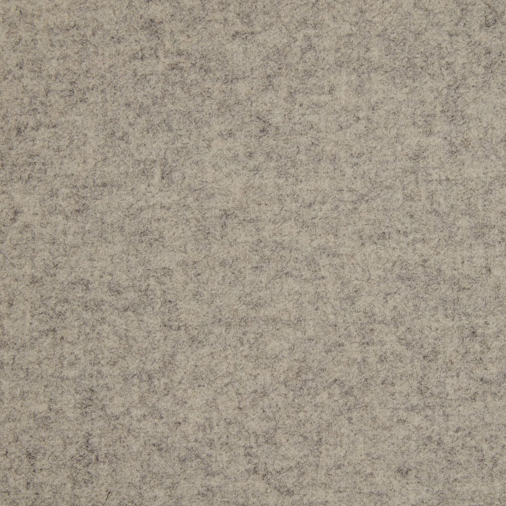 Warm greige textile swatch with cloudy grey flecks and a softly fibred surface