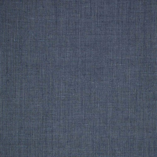 Close-up of deep slate blue-grey fabric with a fine woven micro-check texture