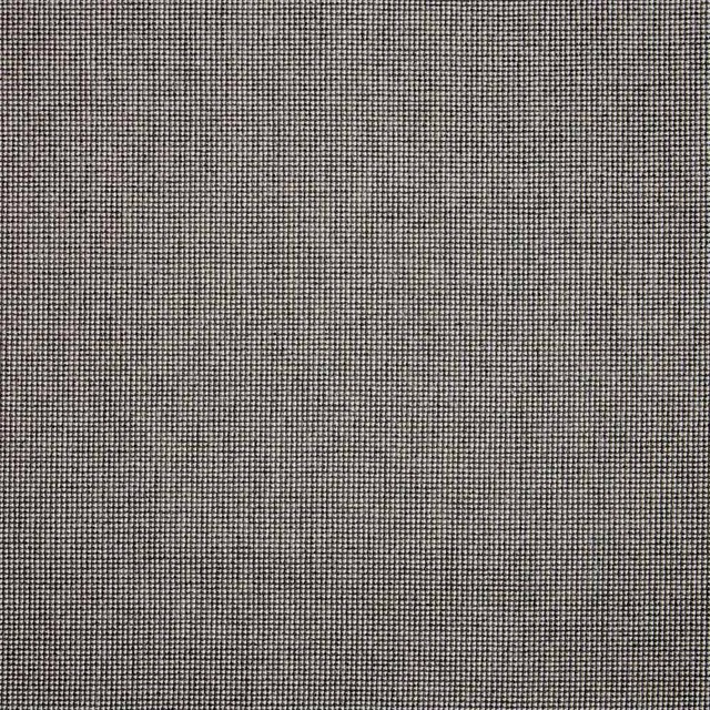 Close-up of muted grey-taupe fabric with a fine charcoal and ivory woven grid