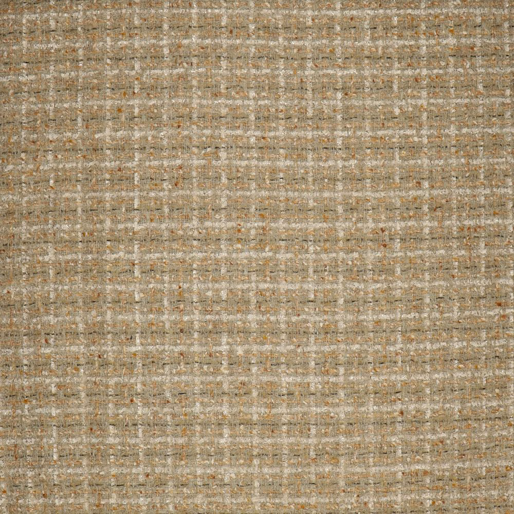 Warm taupe woven upholstery with oat, grey-beige and brown flecks