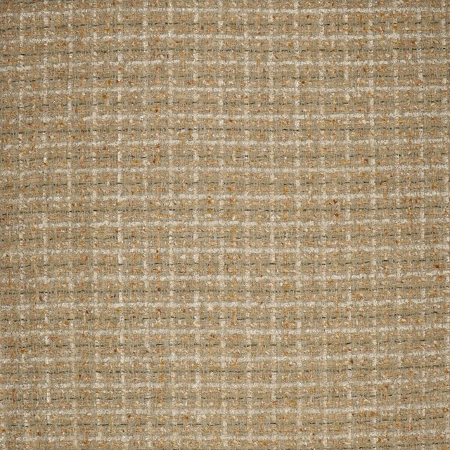 Warm taupe woven upholstery with oat, grey-beige and brown flecks