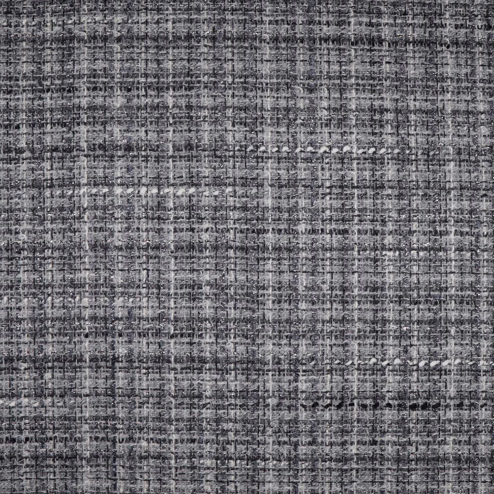 Cool charcoal-grey textile with pale flecks and dense irregular crosshatch weave