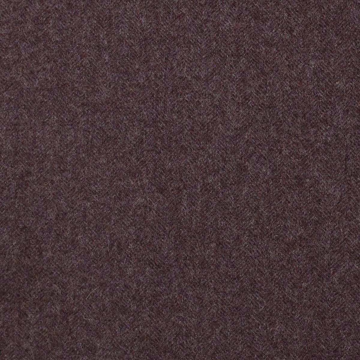 Dark brown-heather woven textile with subtle plum flecks and a close texture