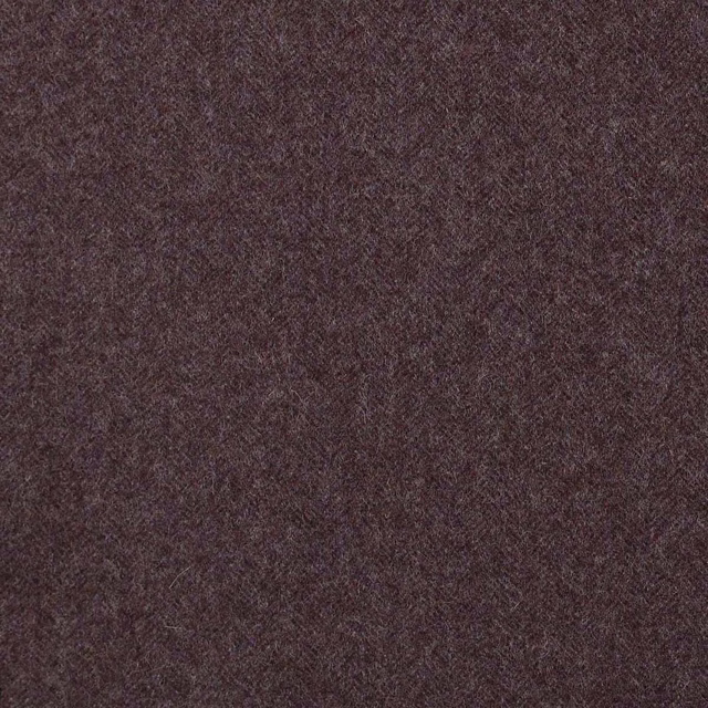 Dark brown-heather woven textile with subtle plum flecks and a close texture
