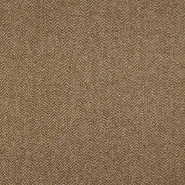 Warm taupe-brown Aberdeen fabric with a dense fine herringbone weave