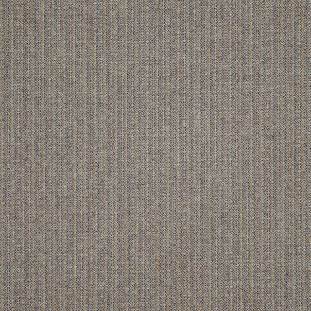 Muted lavender and taupe woven textile with fine vertical geometric pattern