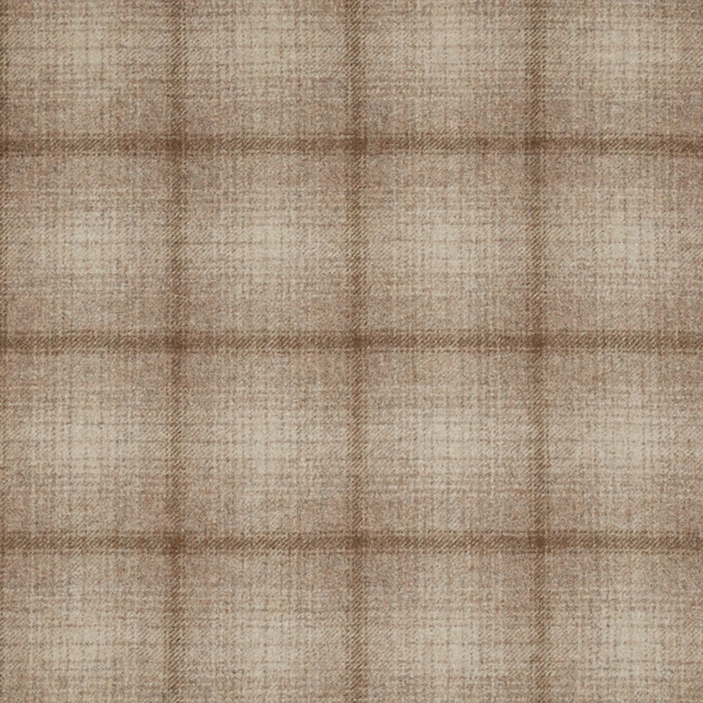 Warm taupe-beige plaid with a softly irregular crosshatched woven surface