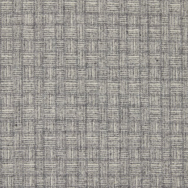 Cool grey basket weave with charcoal-and-pale threads in a tactile checked texture