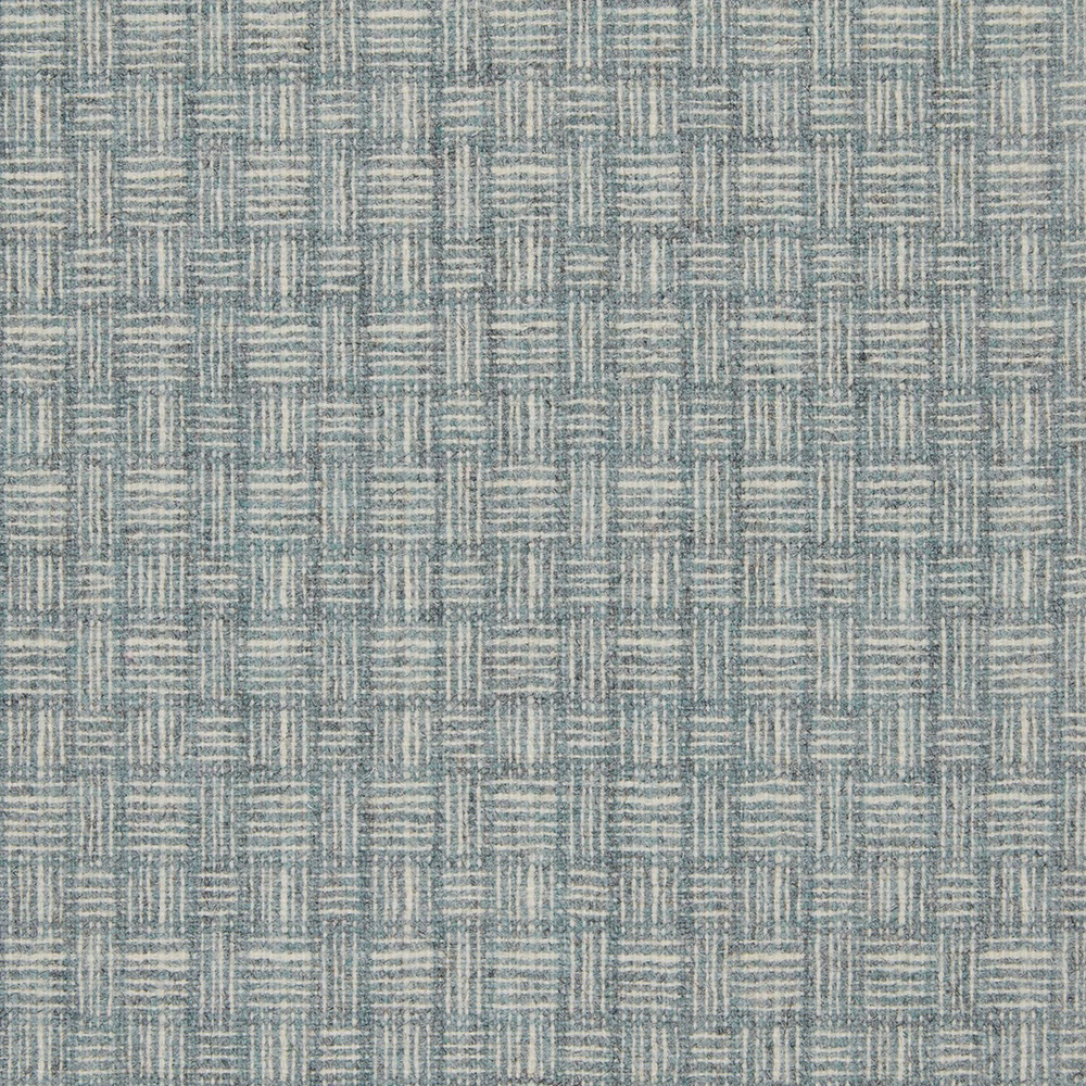 Cool slate blue-grey basket weave with fine intersecting rectangular texture