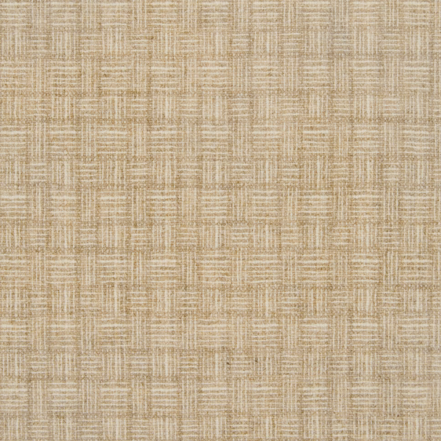 Warm travertine beige fabric with an ivory irregular basket-weave crosshatch texture