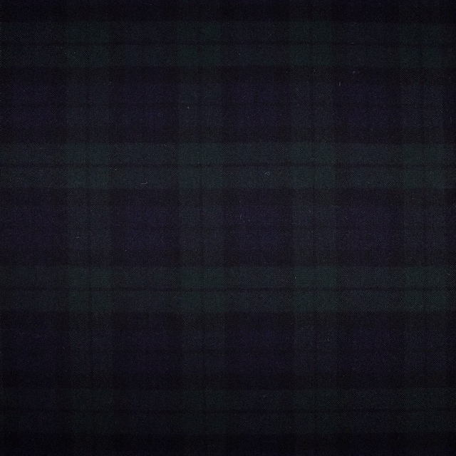 Near-black woven plaid with subtle navy and forest-green checks