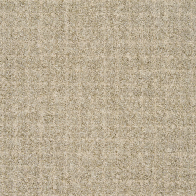 Warm travertine beige boucle with a softly mottled, nubby woven surface