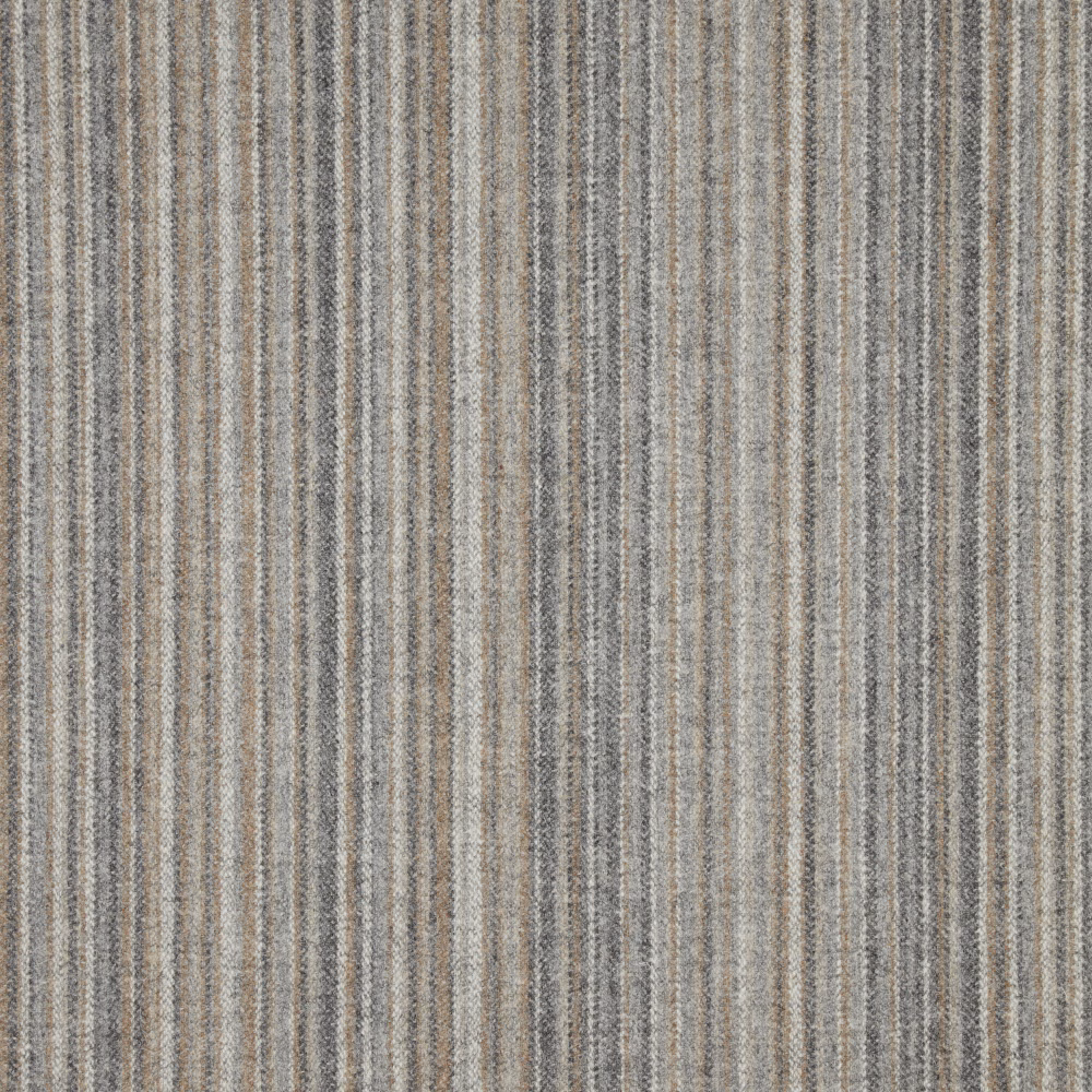 Limestone taupe and grey vertical stripe with softly flecked woven texture