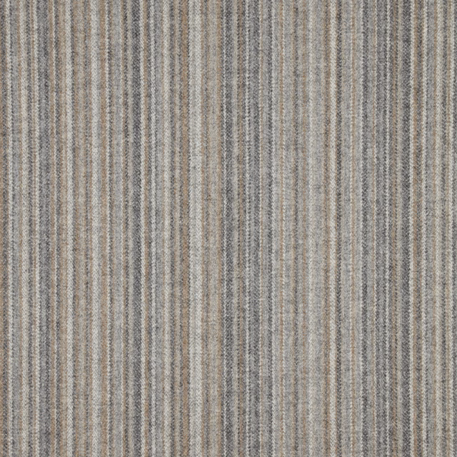 Limestone taupe and grey vertical stripe with softly flecked woven texture