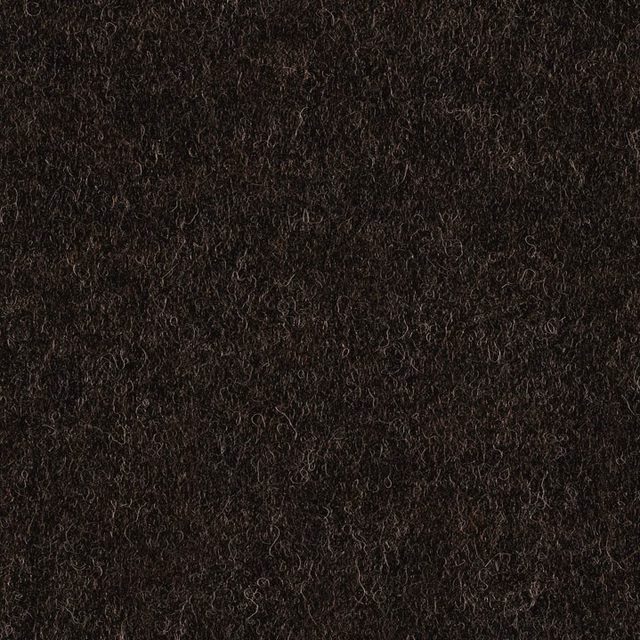 Dark espresso-brown fabric with dense, irregular curly loop texture