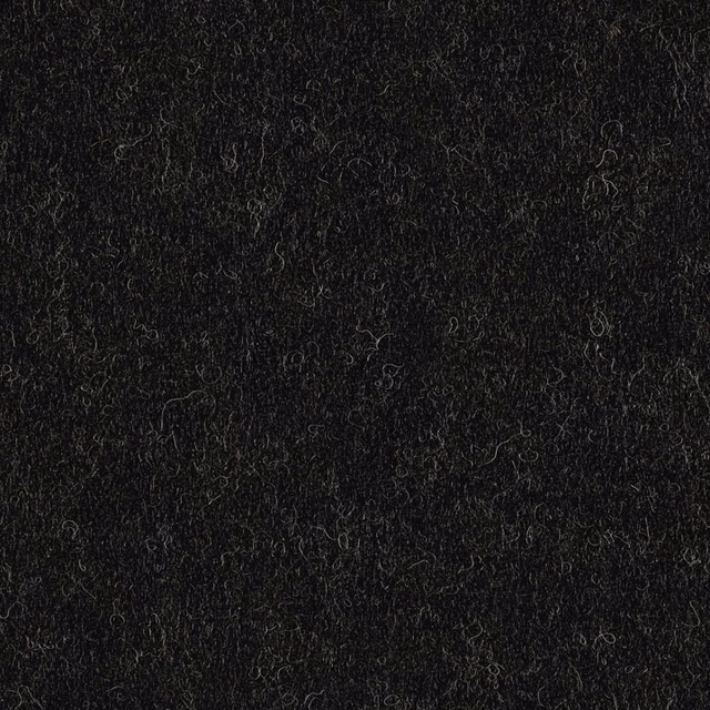 Near-black charcoal fabric with fine irregular loops and softly mottled texture