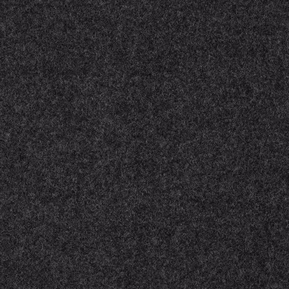 Close-up of deep charcoal grey fabric with a finely mottled, softly textured surface