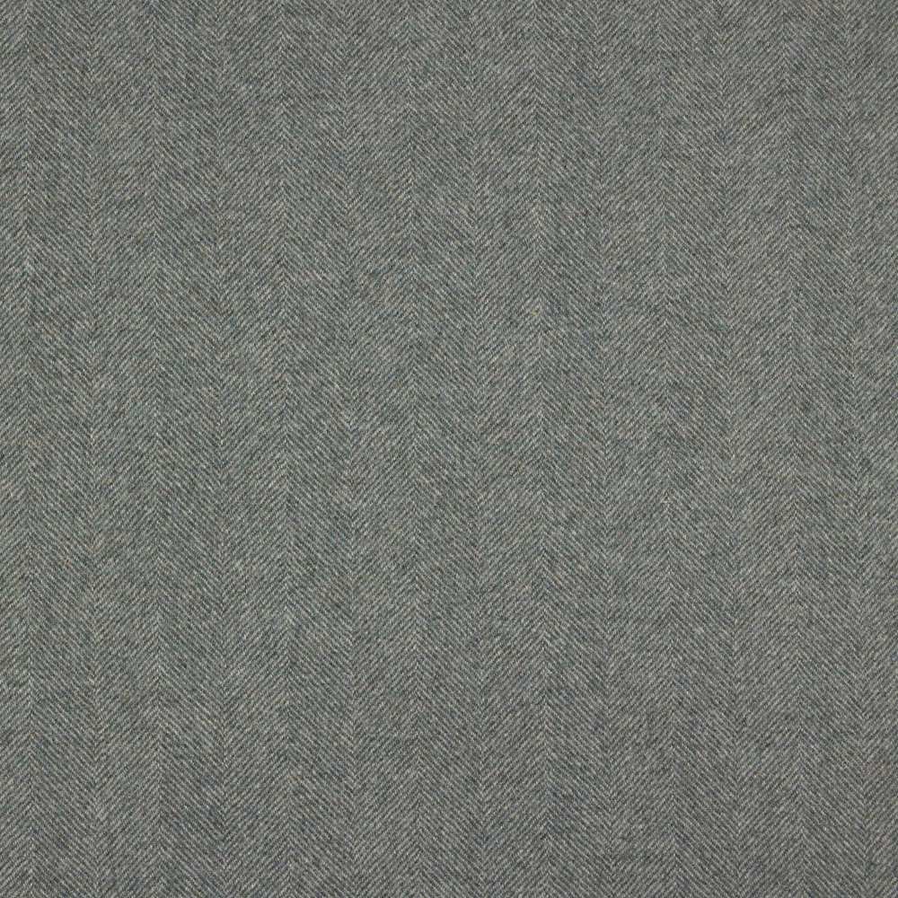 Cool blue-grey upholstery fabric with a fine, tightly woven chevron texture