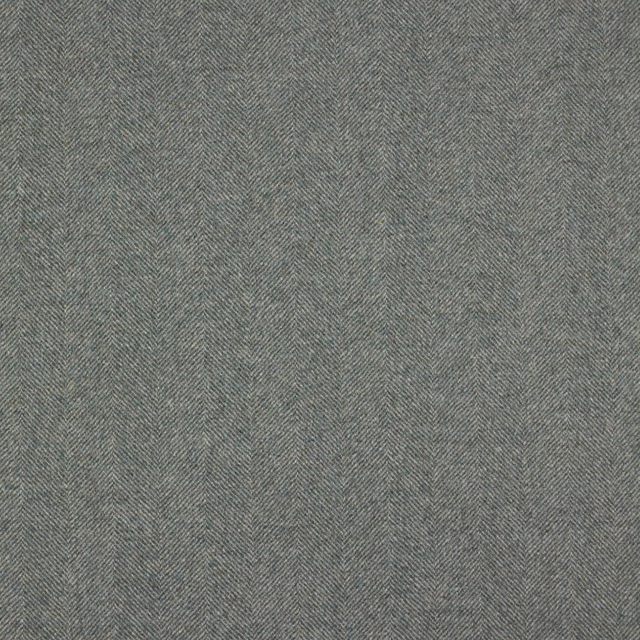 Cool blue-grey upholstery fabric with a fine, tightly woven chevron texture