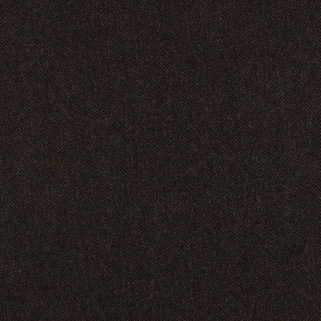 Deep chocolate-brown upholstery fabric with a fine, tightly woven herringbone texture