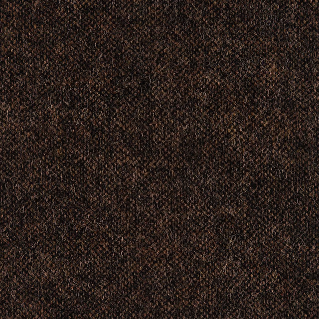 Dark chocolate-brown nubby textile with dense, irregularly flecked woven texture
