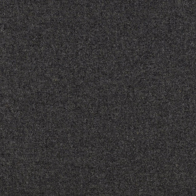 Close-up of dark charcoal grey fabric with a dense, softly mottled surface
