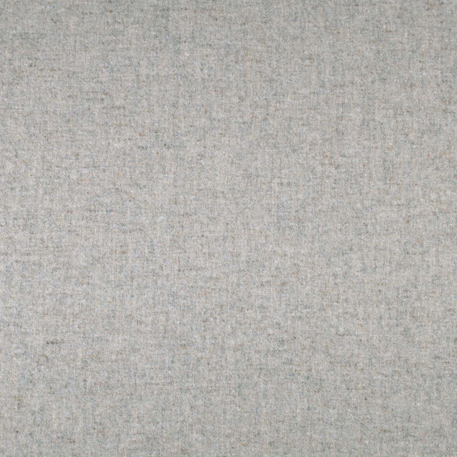 Close view of softly mottled dove-grey fabric with fine weave and beige flecks