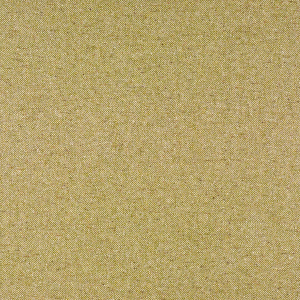 Muted lichen olive fabric with a fine, tightly woven herringbone texture