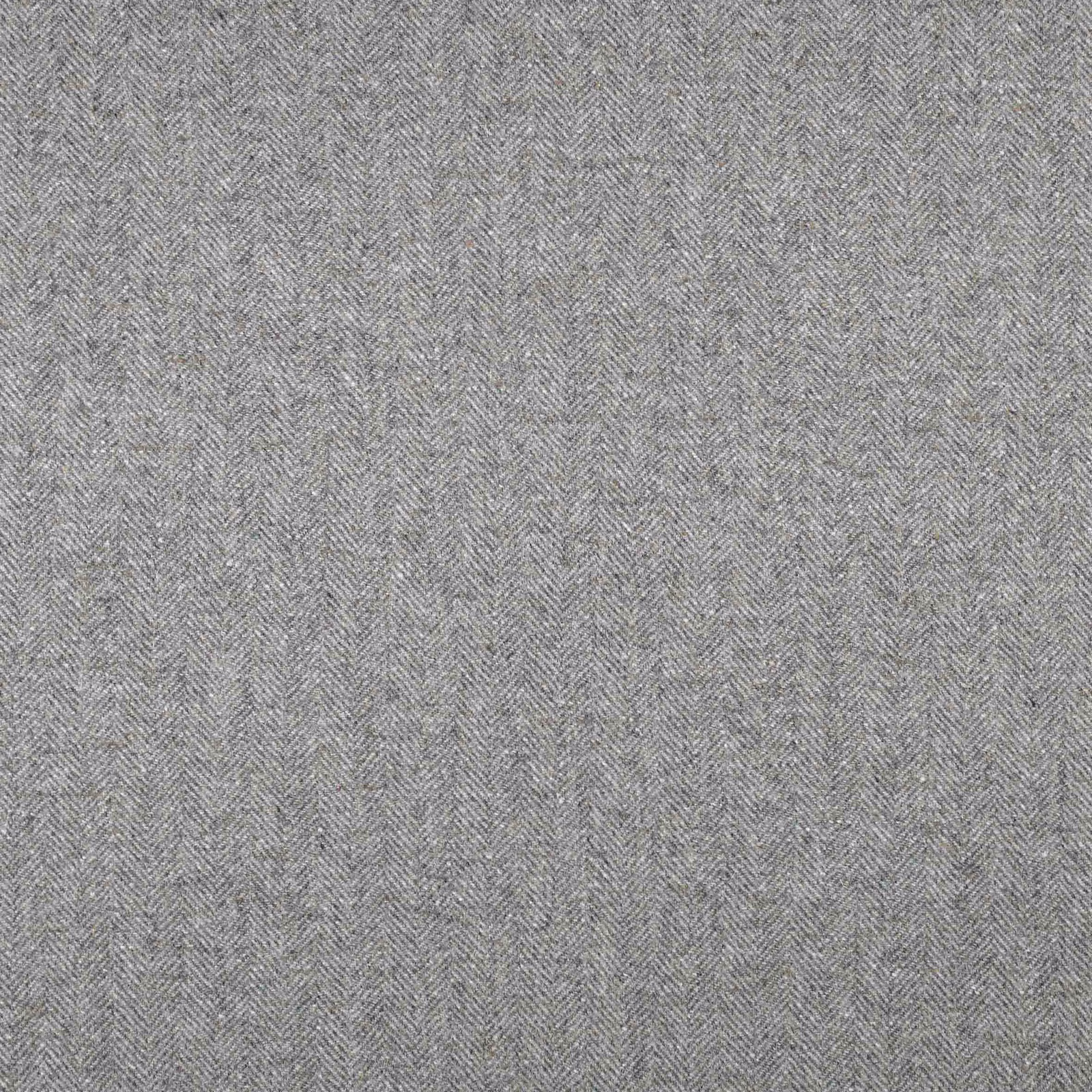 Close view of mushroom-grey herringbone weave with fine, textured chevron lines