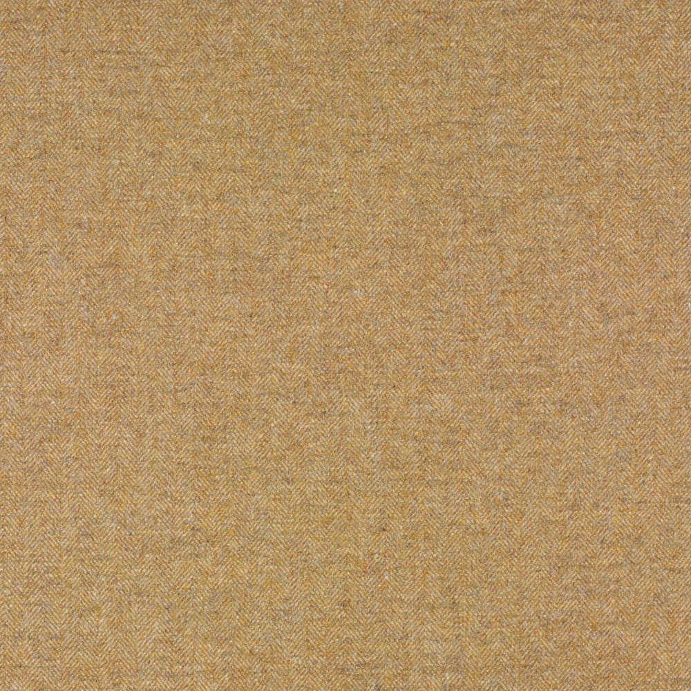 Warm mustard ochre fabric with a fine, closely woven herringbone texture