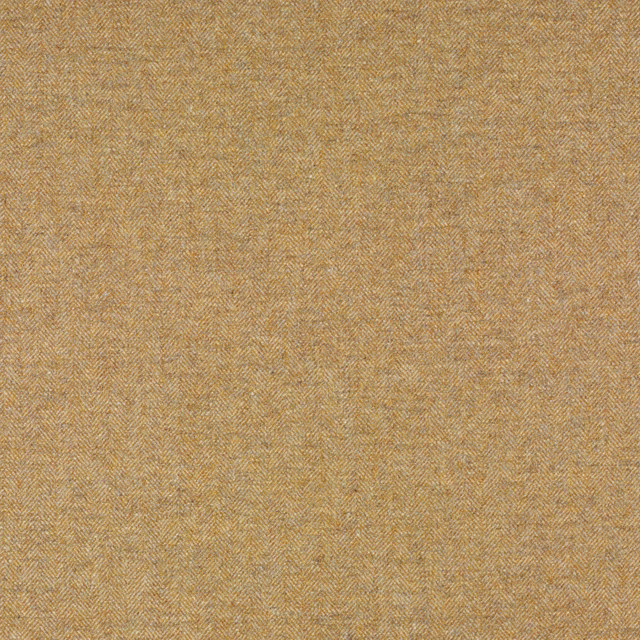 Warm mustard ochre fabric with a fine, closely woven herringbone texture