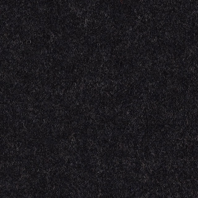 Near-black charcoal fabric with a dense, softly mottled, napped surface