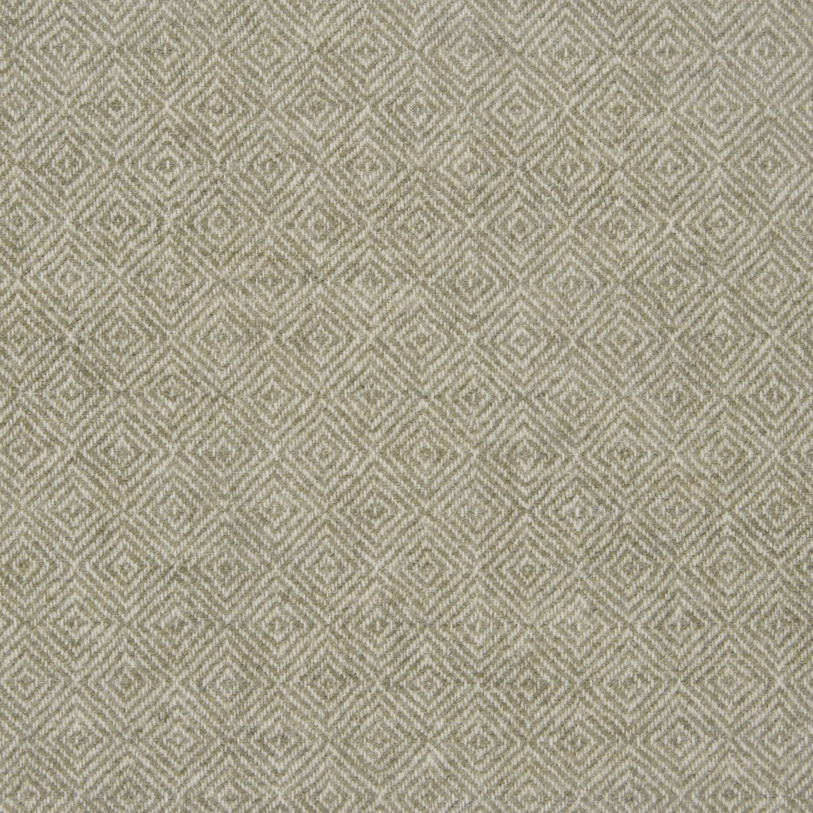 Pale greige woven textile with small light diamond motifs and subtle texture