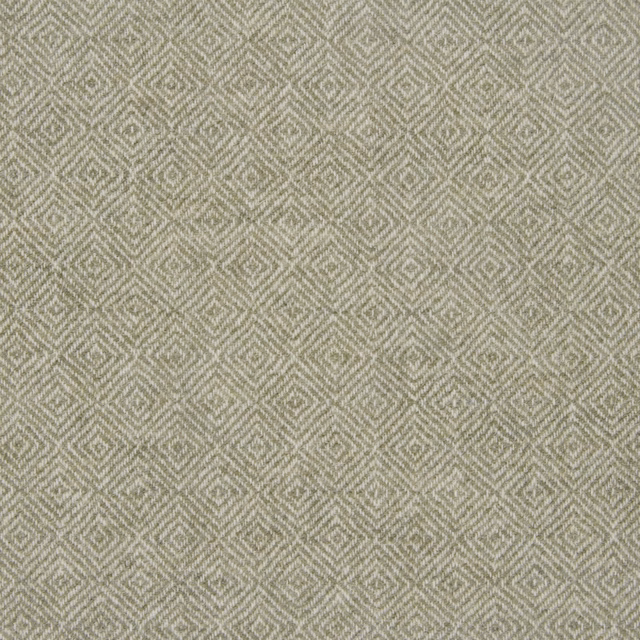 Pale greige woven textile with small light diamond motifs and subtle texture