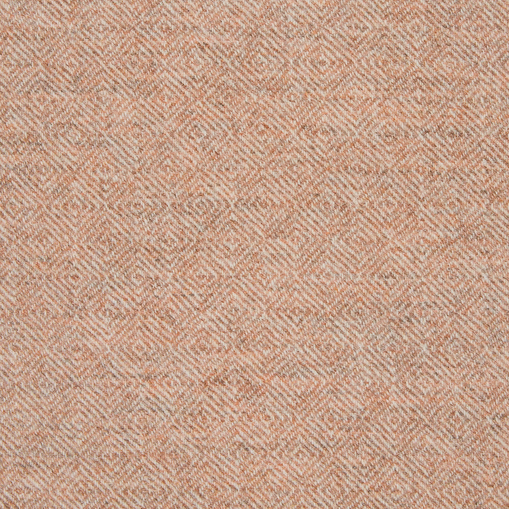 Warm sandstone fabric with tiny blush-and-cream diamond chevrons in a woven texture