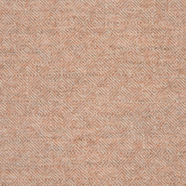 Warm sandstone fabric with tiny blush-and-cream diamond chevrons in a woven texture