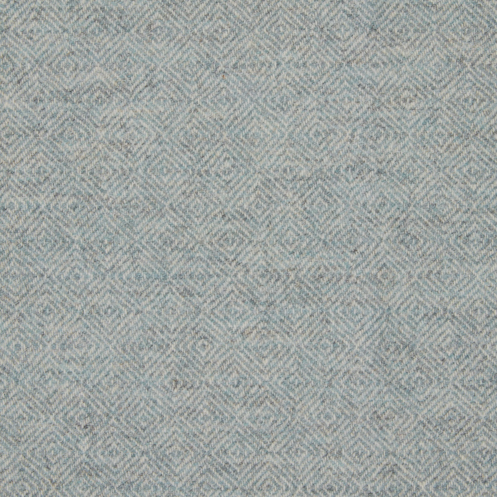 Cool slate blue-grey fabric with a subtle woven diamond and chevron pattern