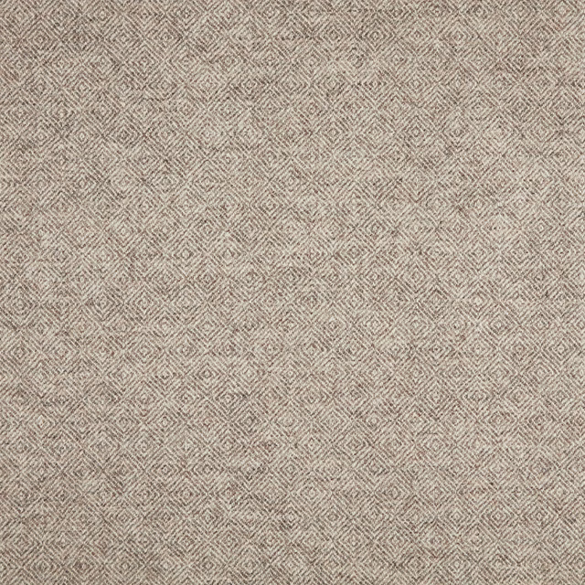 Stone taupe woven fabric with a repeating miniature diamond and chevron motif