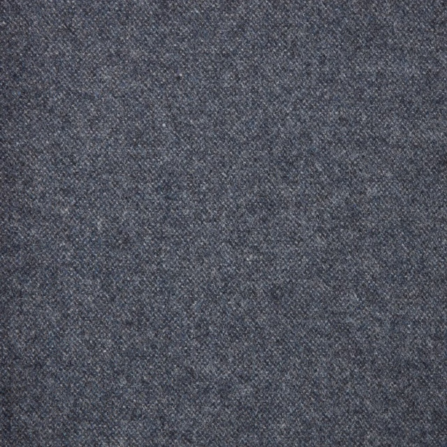 Close-up of deep airforce blue-grey fabric with fine mottled diagonal weave