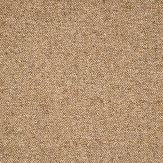 Warm brown flecked woven fabric with subtle diagonal texture and tonal depth