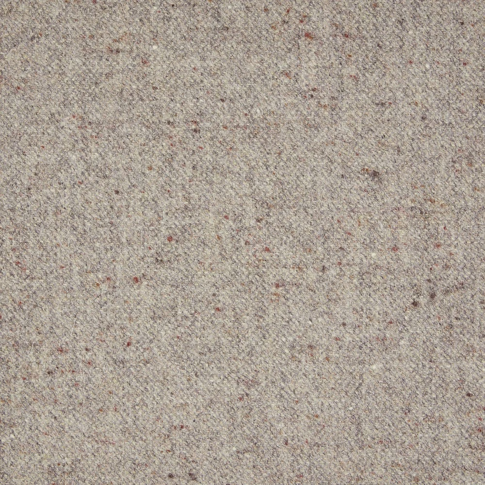 Warm grey-beige woven fabric with subtle rust flecks and a nubby textured surface